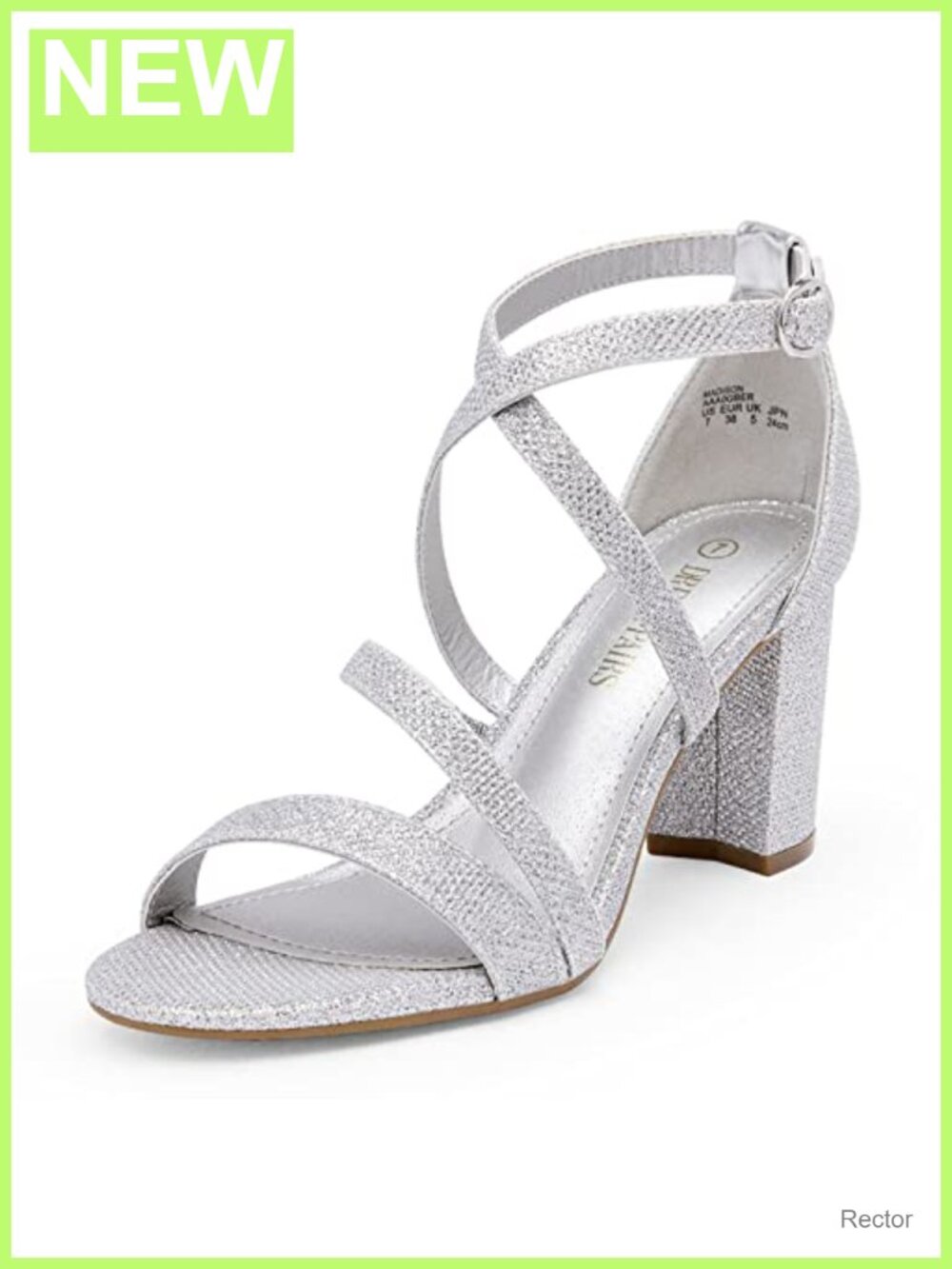 Block Chunky Heel Sandals with Crossover Straps - Heeled Dress Shoes